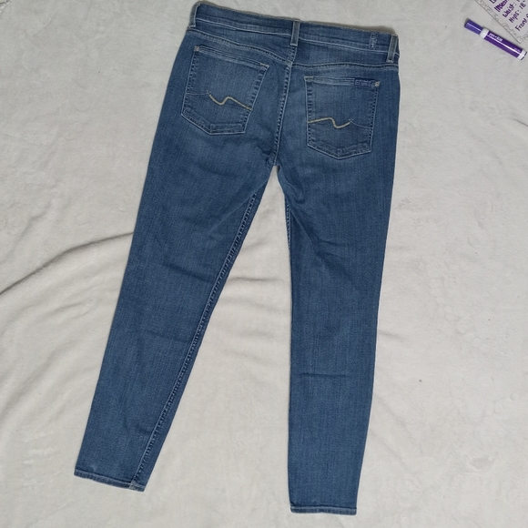 7 For All Mankind Skinny Fit Ankle Gwenevere Jeans size 32 - Picture 3 of 9
